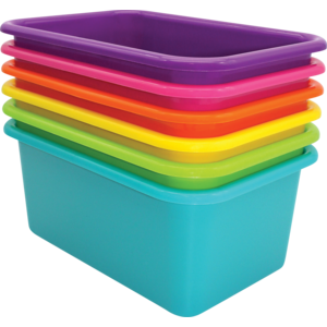 Orange Small Plastic Storage Bin