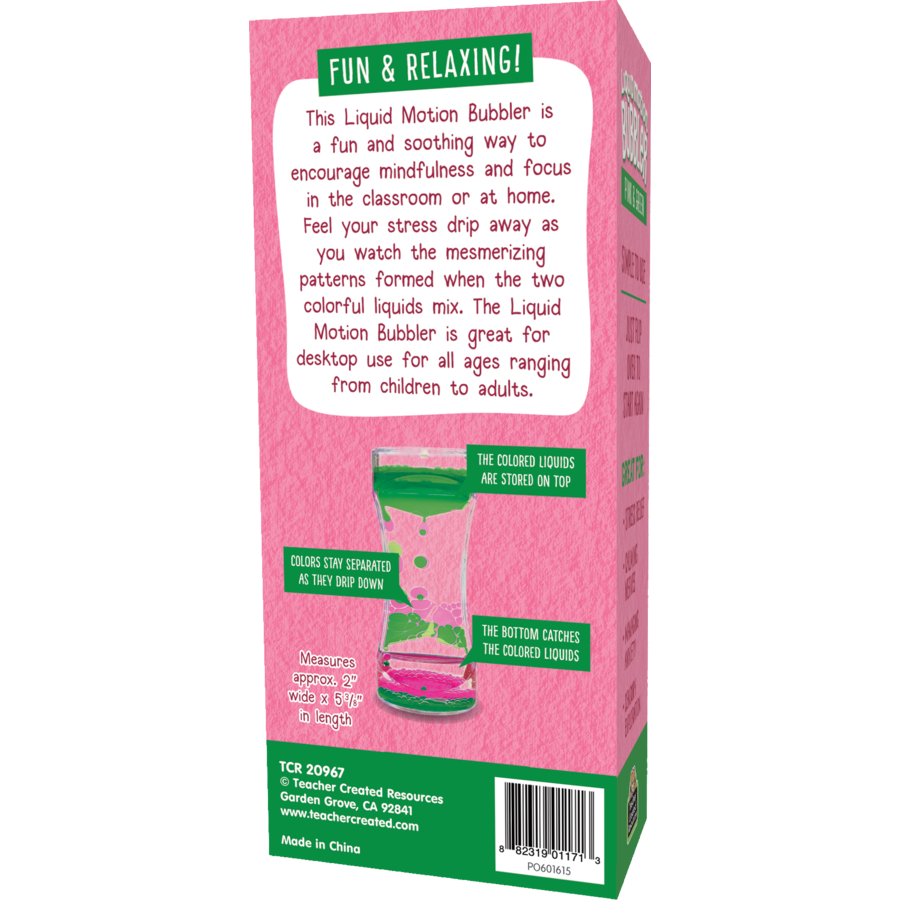Pink & Green Liquid Motion Bubbler