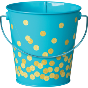 Teal Confetti Bucket