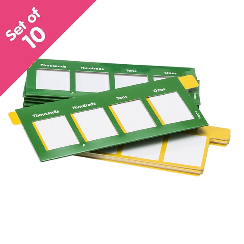 Place Value Sliders - Ones to Thousands, set of 10