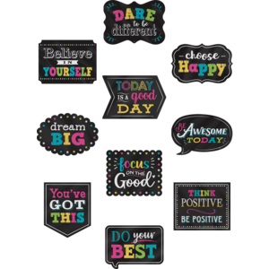 Chalkboard Brights Positive Sayings Accents