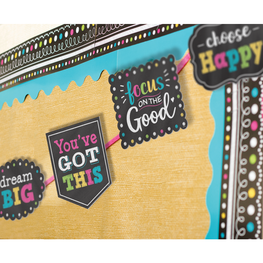 Chalkboard Brights Positive Sayings Accents