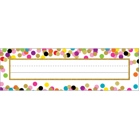 Confetti Flat Name Plates
