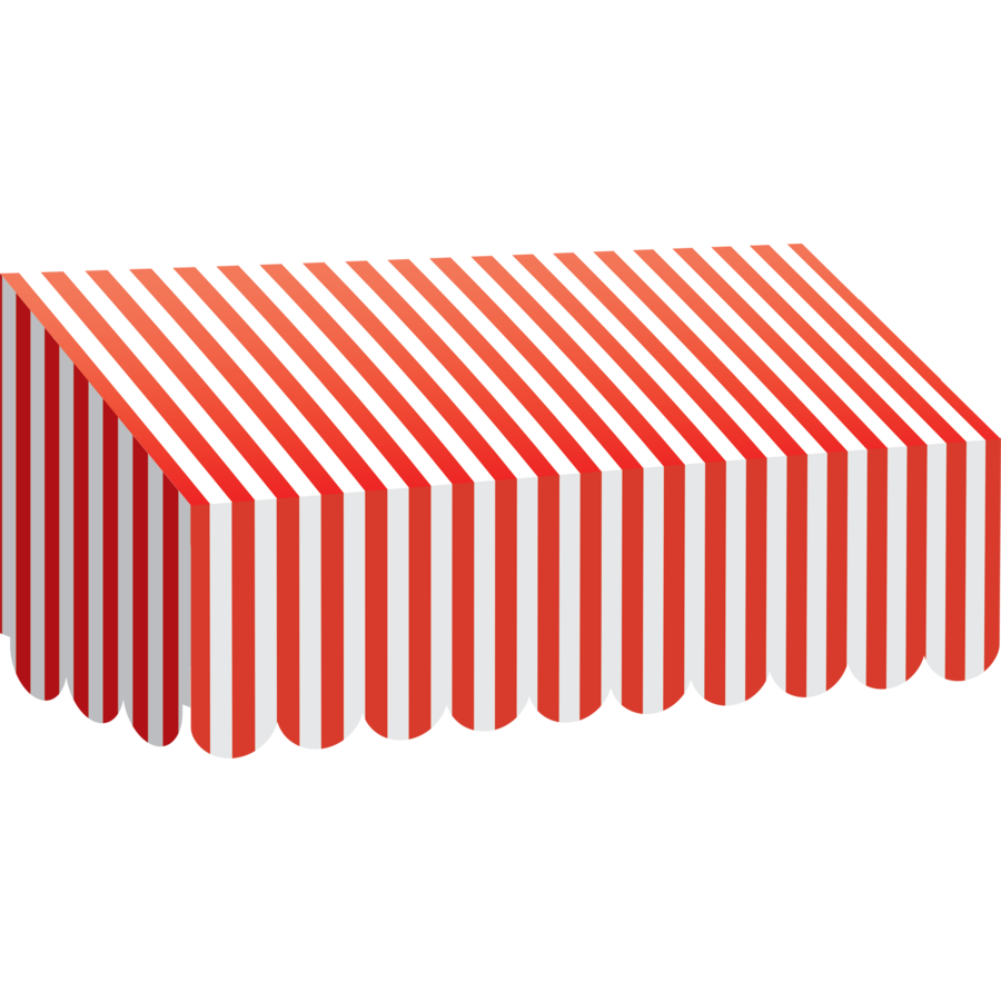 Red & White Stripes Awning