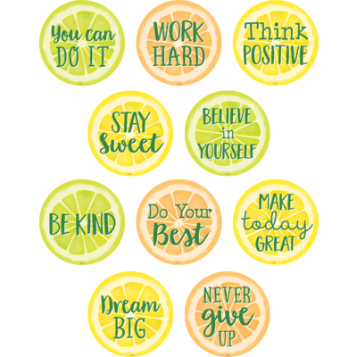 Lemon Zest Positive Sayings Accents