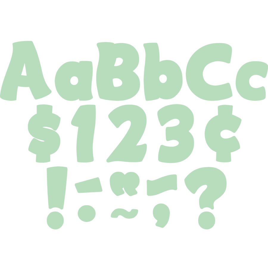 Mint Green Funtastic 4" Letters Combo Pack