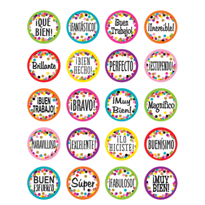 Confetti Spanish Stickers