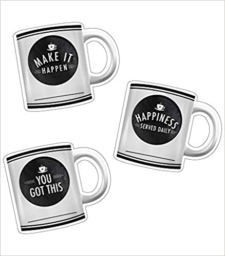 Industrial Café | Motivational Coffee Mugs Colorful Cut-Outs