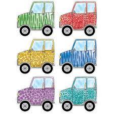 Safari Friends Off-Road Vehicles 6" Designer Cut Outs