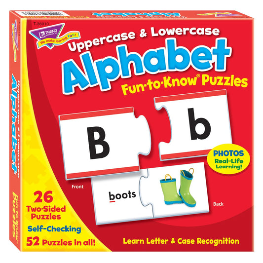 Uppercase & Lowercase Alphabet Fun-to-Know® Puzzles