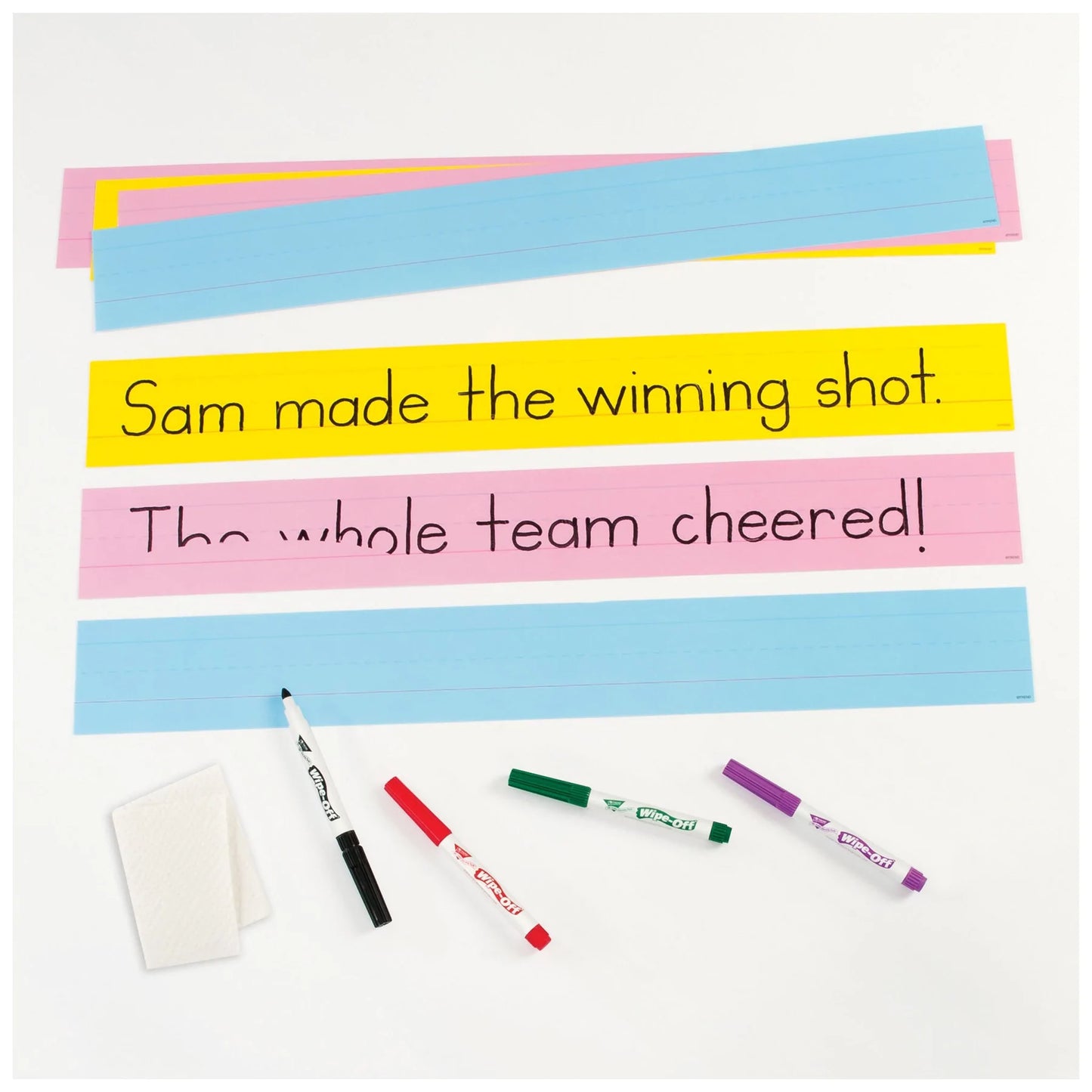 24-Inch Multicolor Wipe-Off® Sentence Strips