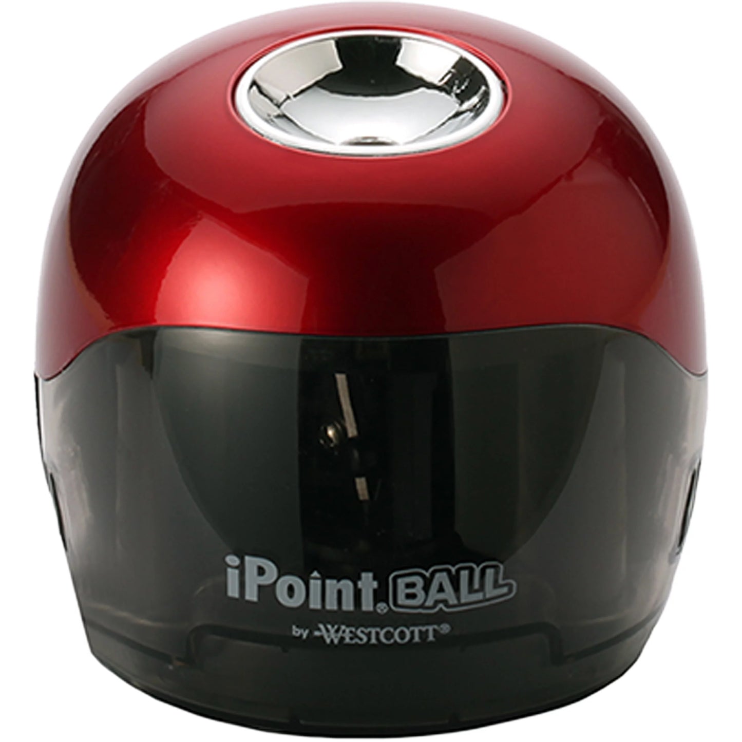 Westcott Ipoint Ball Battery Pencil Sharpener 3 x 3.25, Red/Black