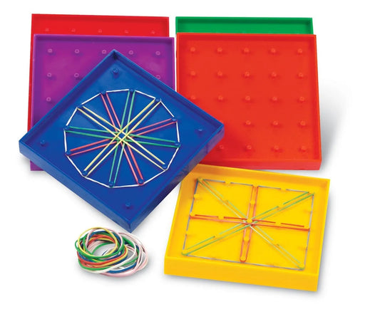 Geoboards - 5" Assorted  5 x 5 Pin (Set of 6)