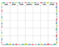 Rainbow Doodles Calendar Chart