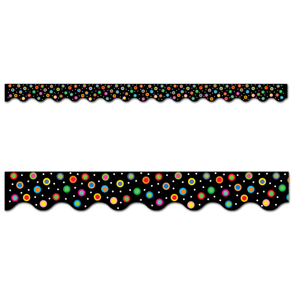 Dots On Black Wavy EZ Border