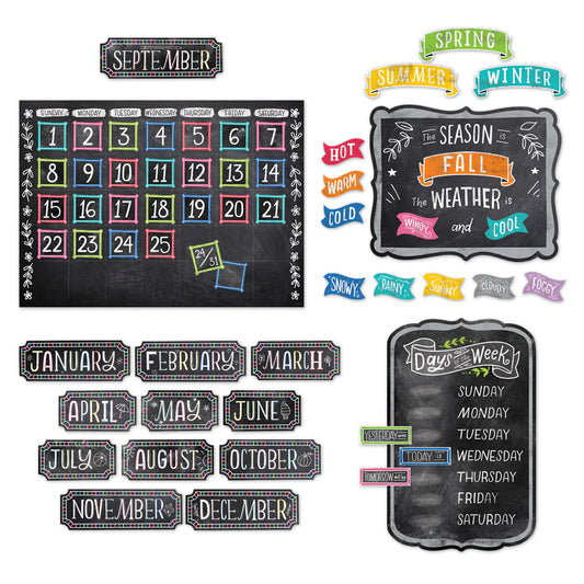 Chalk It Up! Calendar Set Bulletin Board