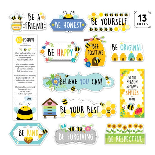 Busy Bees Bee Positive Mini Bulletin Board