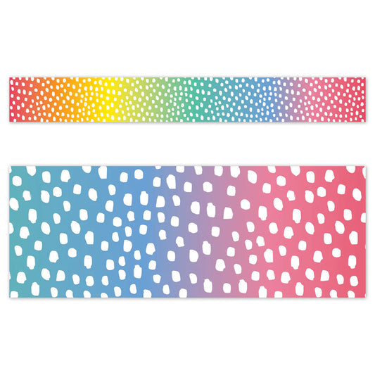 Core Decor Messy Dots on Rainbow EZ Border