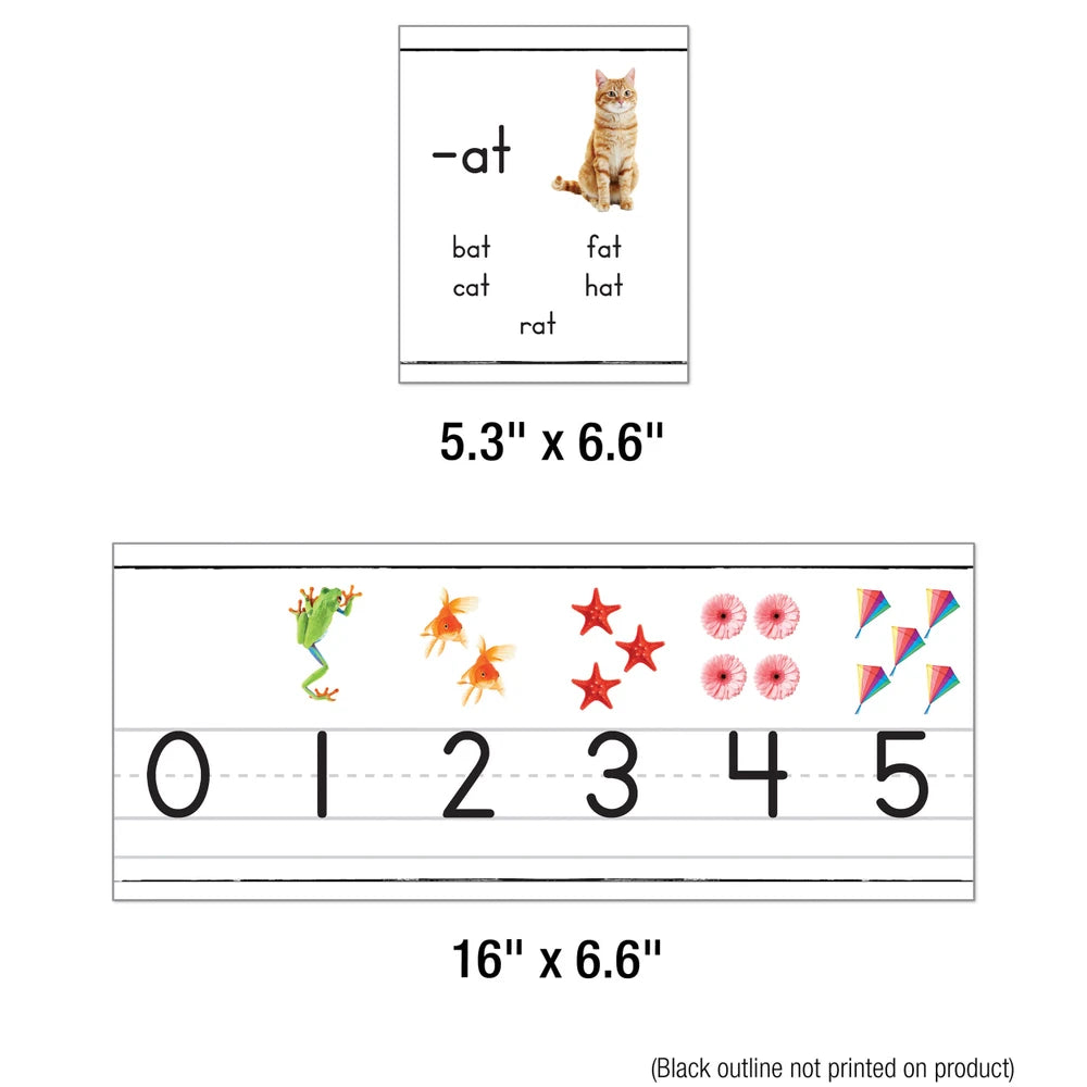 Photographic Alphabet Line: Manuscript Bulletin Board Set Grade PK-2