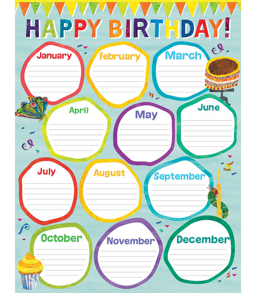 World of Eric Carle Birthday Chart