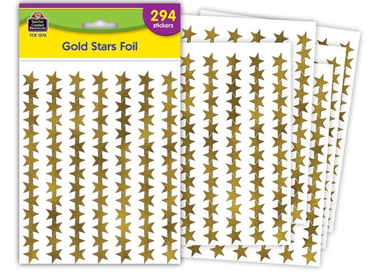 Gold Stars Foil Stickers