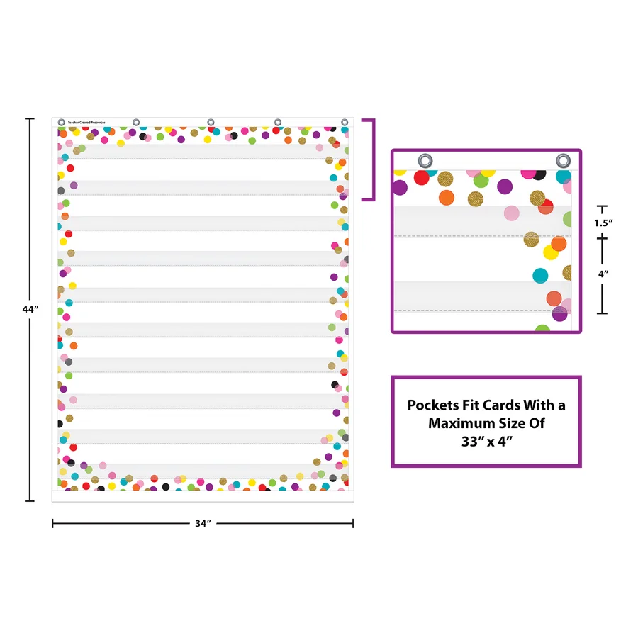 Confetti 10 Pocket Chart