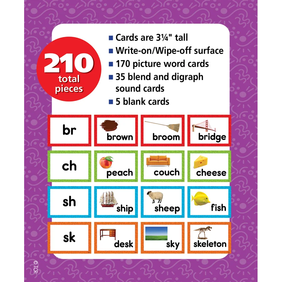 Consonant Blends and Digraphs Pocket Chart Cards