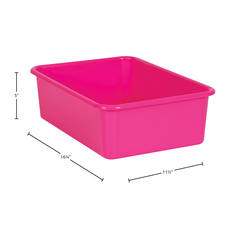 Pink Large Plastic Storage Bin