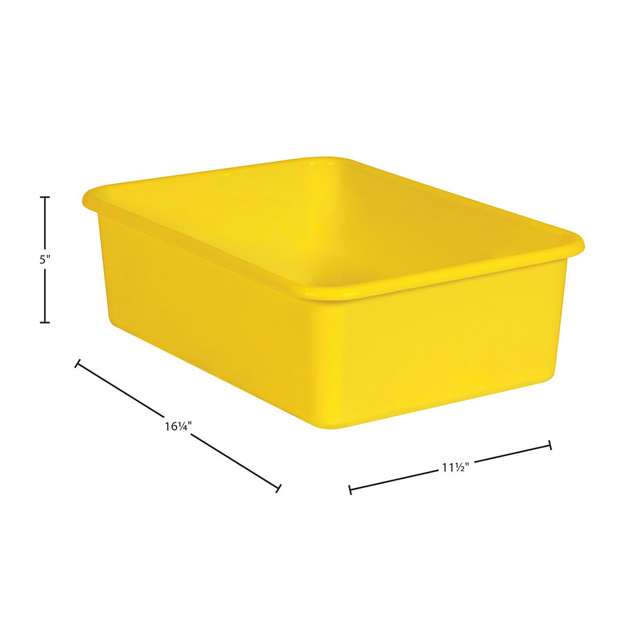 Yellow Large Plastic Storage Bin