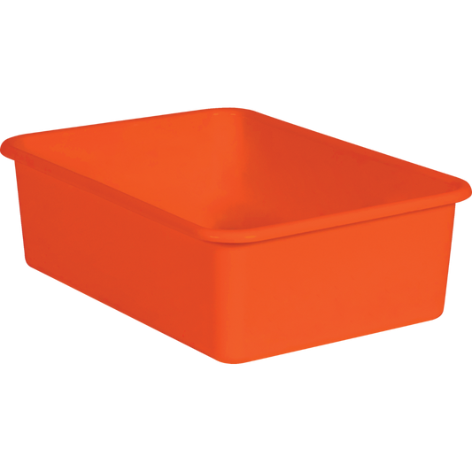 Orange Large Plastic Storage Bin