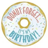 Mid-Century Mod Donut Forget It's My Birthday Badge