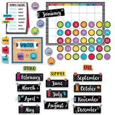 Bold & Bright Calendar Set Bulletin Board