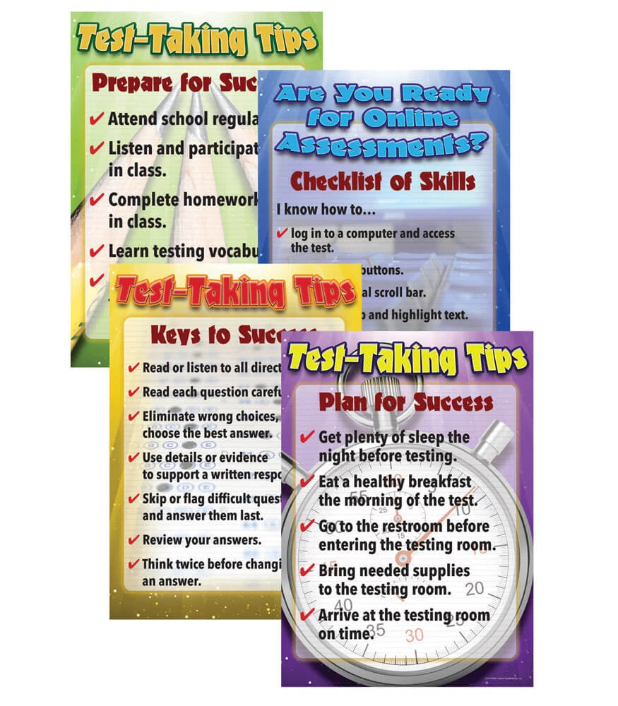 Language Arts Testing Tips Chart Set (Age 11 and up)