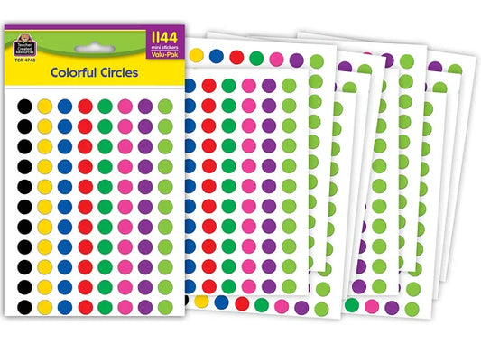 Colorful Circles Mini Stickers Valu-Pak