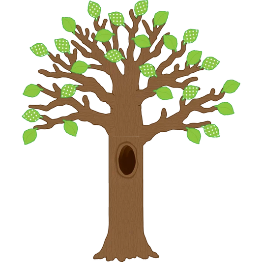 Big Tree with Polka Dot Leaves Bulletin Board Display Set