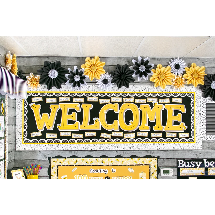 Black and White Fiesta Die-Cut Border Trim