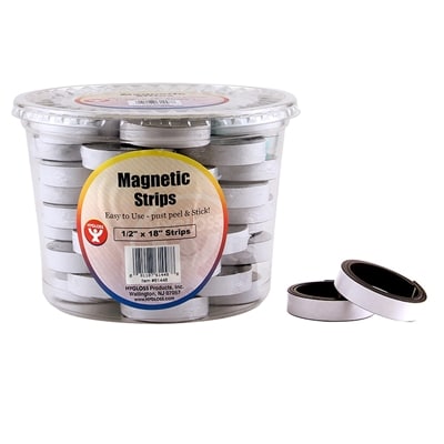 Magnetic Tape Counter Display Bucket - 1/2" x 18" Strips