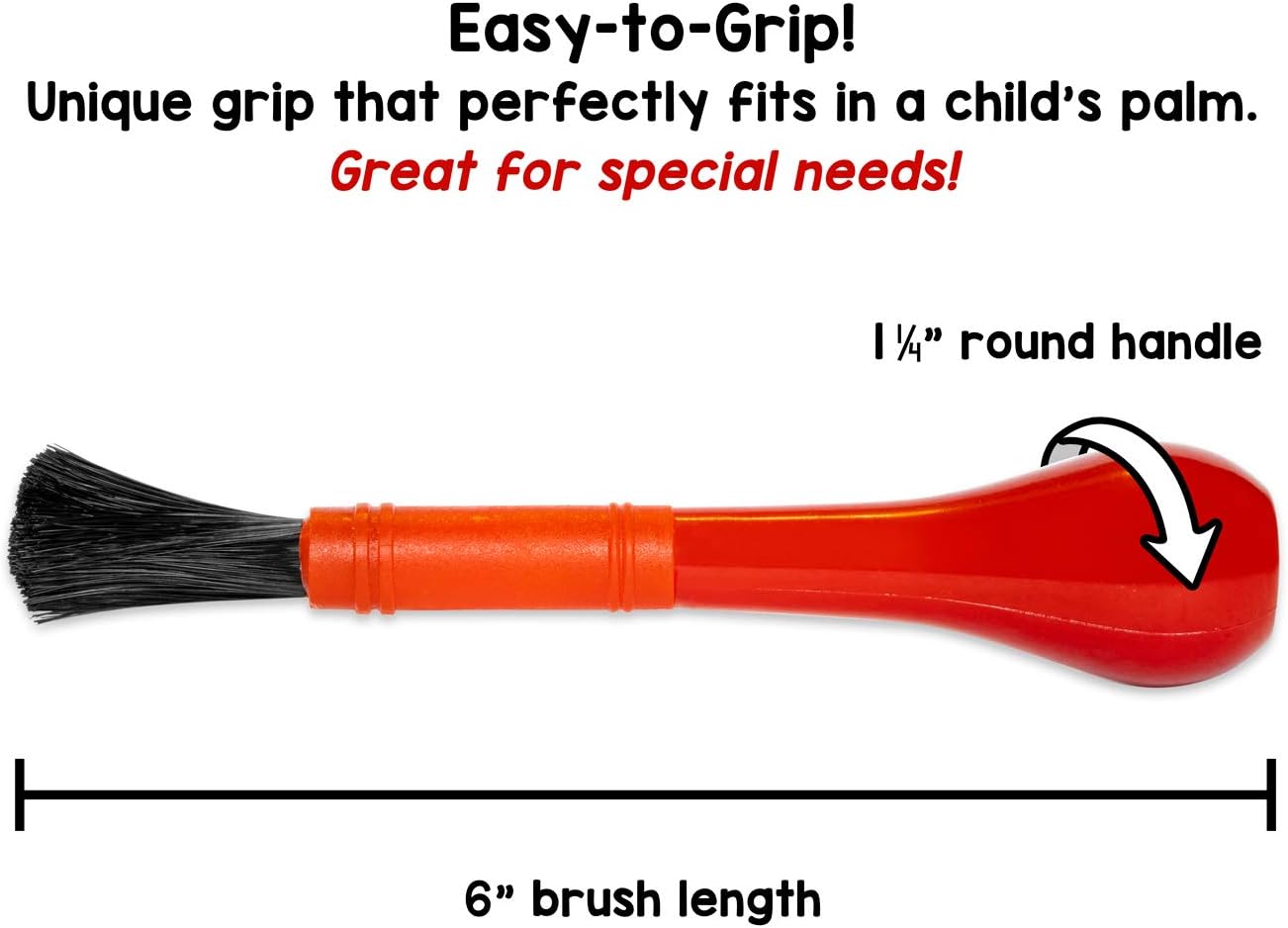 Easy-Grip Paint Brushes - Pack of 10