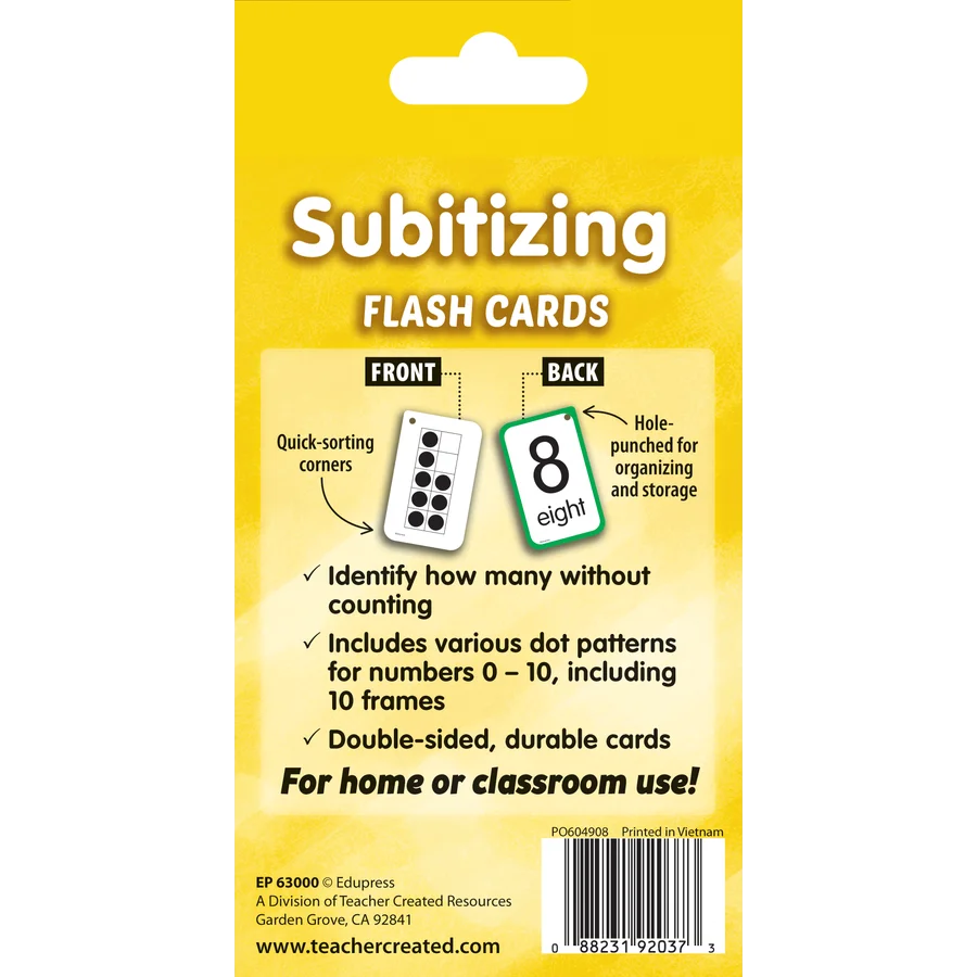 Subitizing Flash Cards