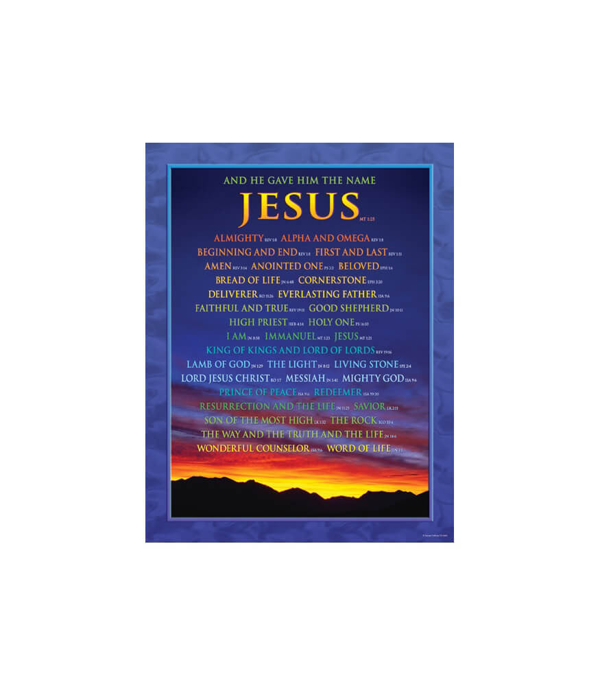 Names of Jesus Chart The Teacher's Store