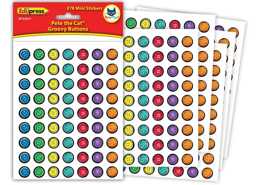 Pete the Cat Groovy Buttons Mini Stickers