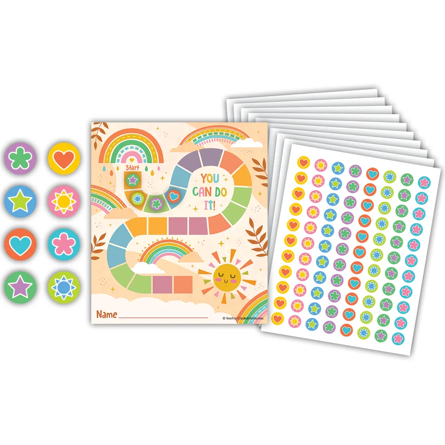 Sunshine Rainbow Reward Trackers with Stickers