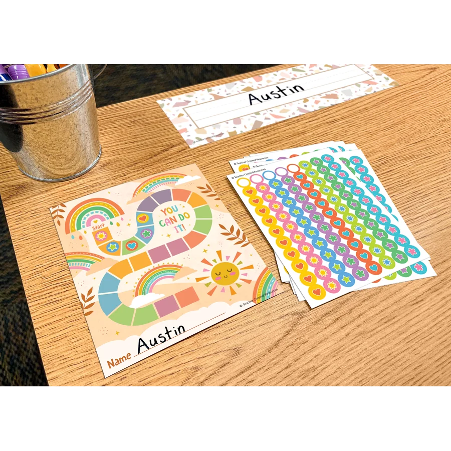 Sunshine Rainbow Reward Trackers with Stickers