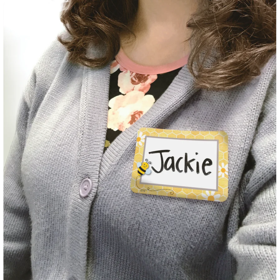 Buzzing Bees Name Tags/Labels - Multi-Pack