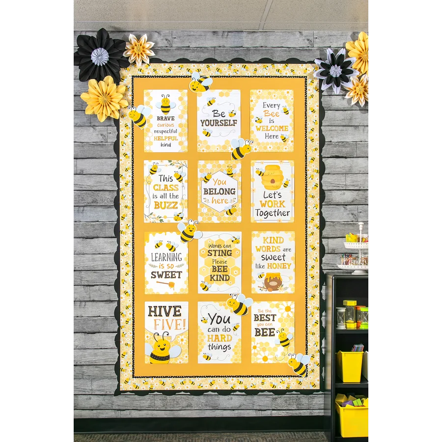 Buzzing Bees Positive Sayings Small Poster Pack - 12 pcs