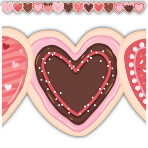 Frosted Heart Cookies Die-Cut Border Trim