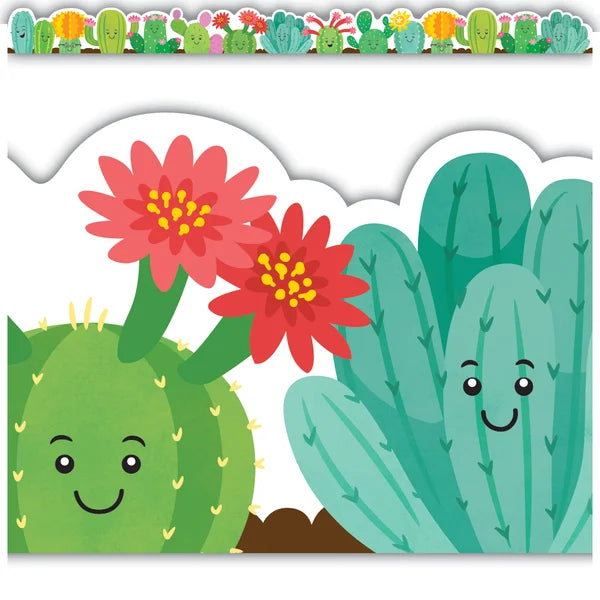 Happy Cactus Crew Die-Cut Border Trim