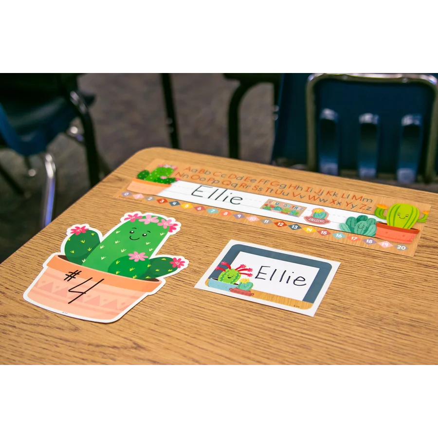 Happy Cactus Crew Flat Name Plates