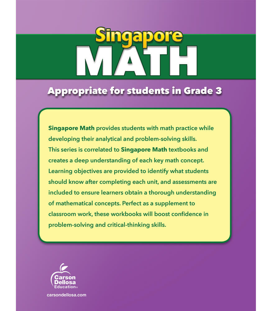 Singapore Math Workbook Grade 3 Paperback