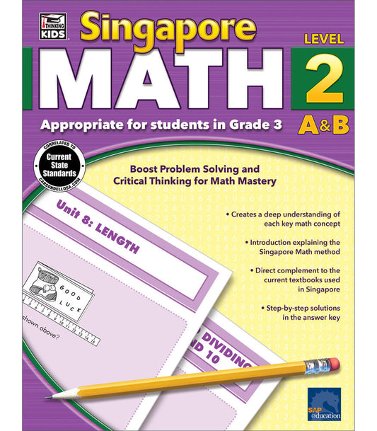 Singapore Math Workbook Grade 3 Paperback